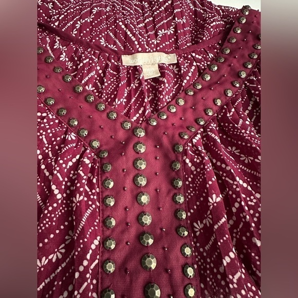 Woman Within Plus Size 3/4 Sleeve Semi Sheer Floral Pattern Tunic Size 26/28 2X - Picture 7 of 8